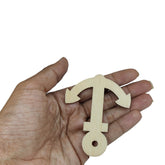 Wooden Pendant Blanks Bases (1 Piece) 7.8x6x2 CM Anchor Light Brown For DIY Crafts Key Chains Painting Drawing Gifts Decoration